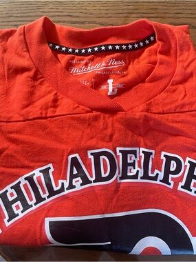 Mitchell & Ness Kids Orange Philadelphia Graphic Tee